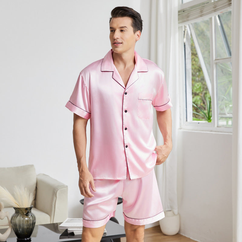 NUGGAL Pet Hair Resistant Men Silken Elegance Loungewear Set