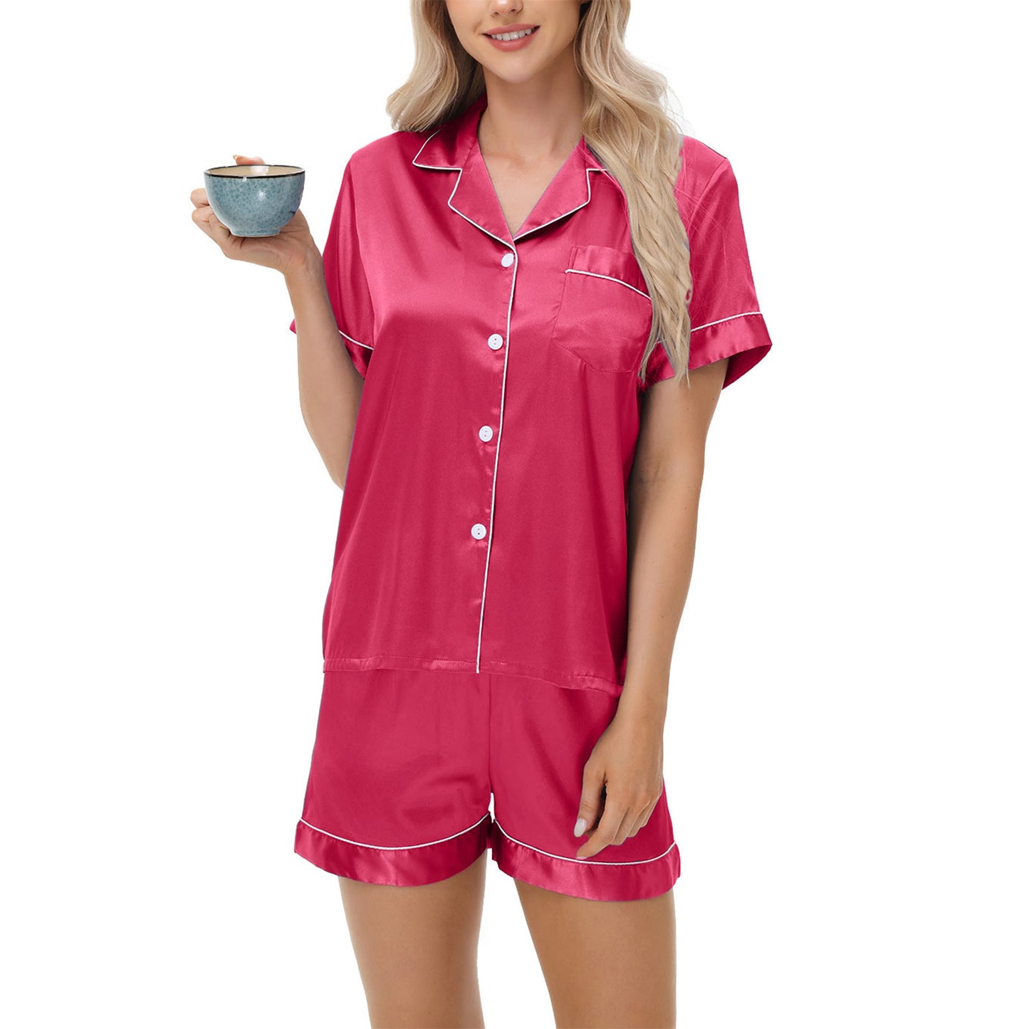 NUGGAL Pet Hair Resistant Women Silken Elegance Loungewear Set