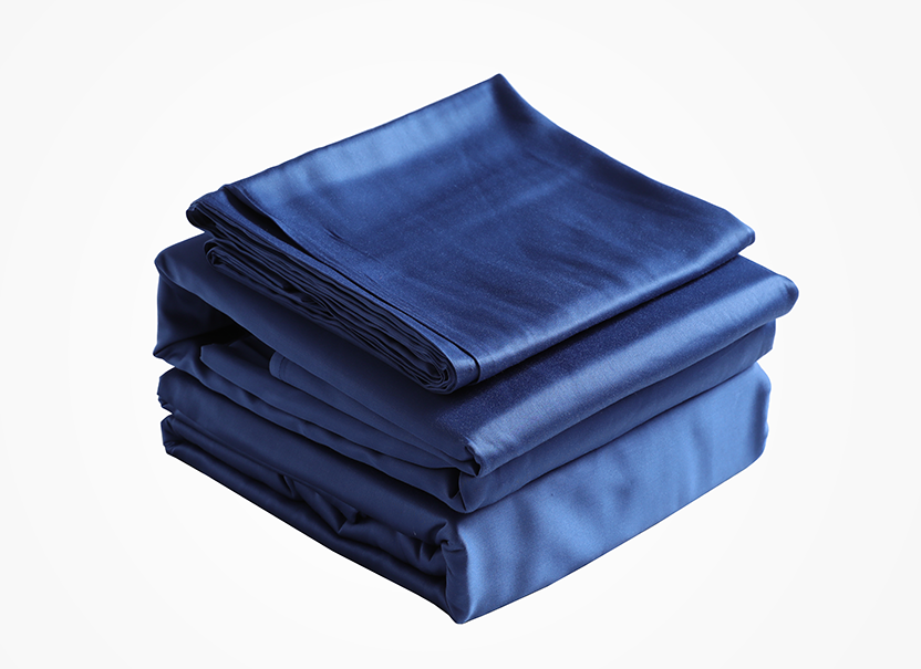 NUGGAL Pet Hair Repellent Bamboo Sheet & Duvet Cover Set Calming Blue