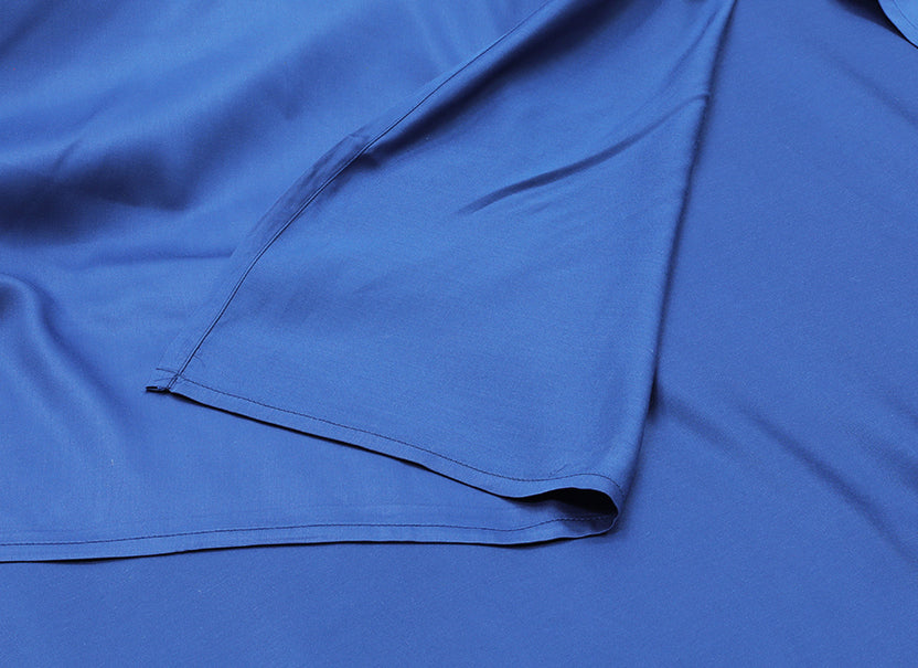 NUGGAL Pet Hair Repellent Bamboo Sheet & Duvet Cover Set Calming Blue