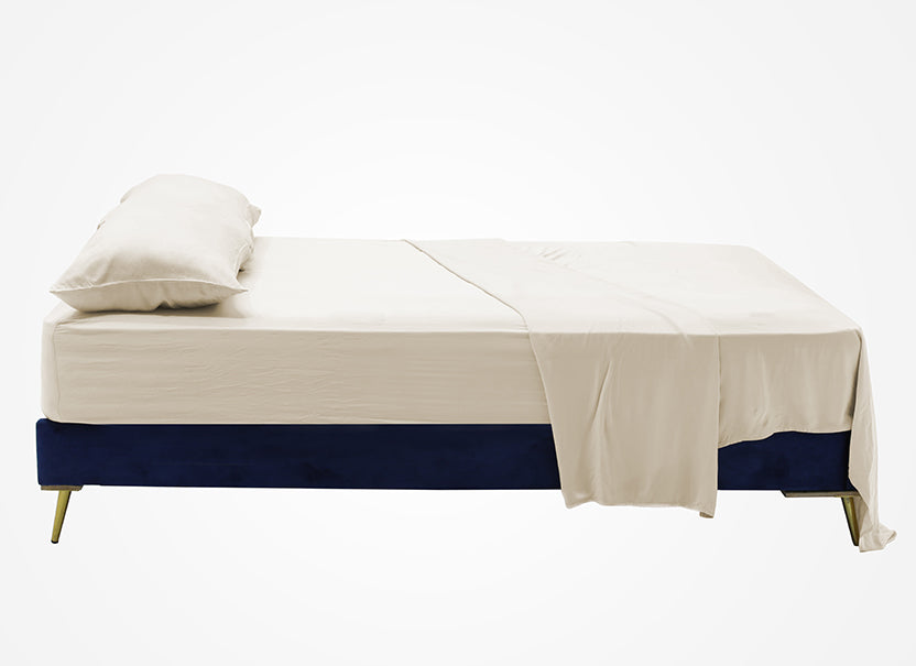 NUGGAL Pet Hair-Resistant Bamboo Flat Sheet – Soft, Sustainable, and Pet-Friendly Comfort