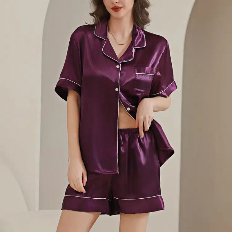 NUGGAL Pet Hair Resistant Women Silken Elegance Loungewear Set