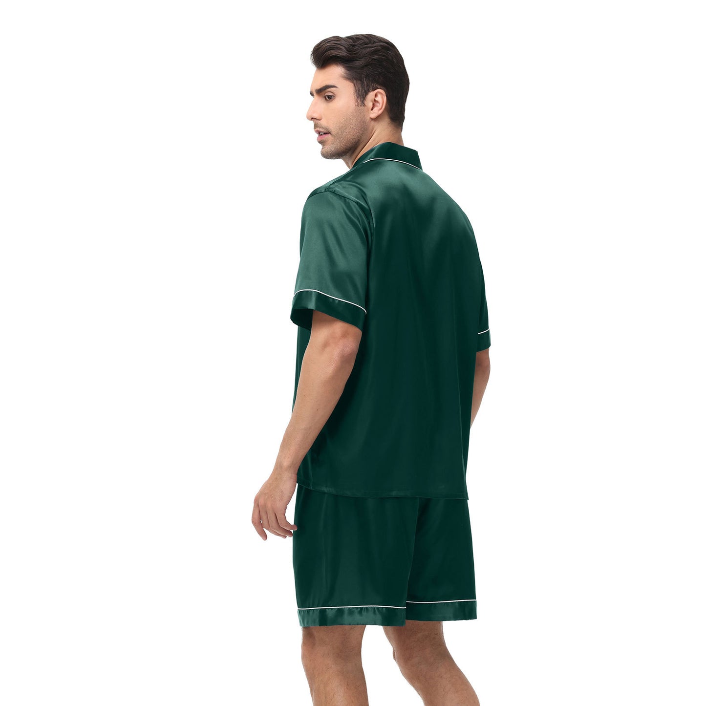 NUGGAL Pet Hair Resistant Men Silken Elegance Loungewear Set