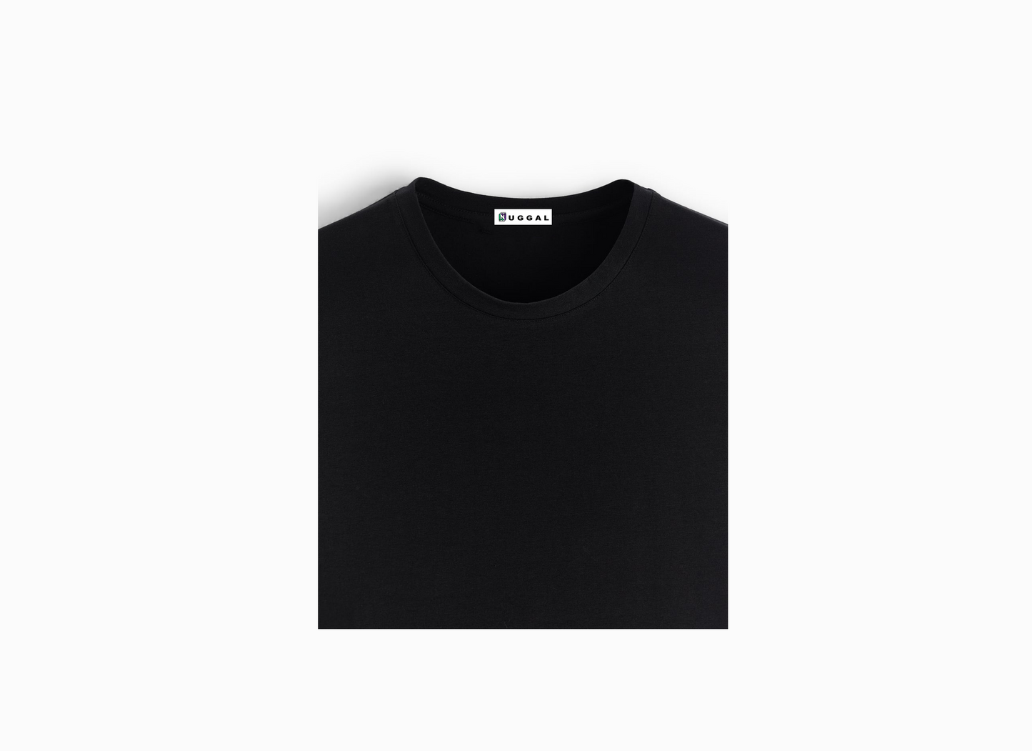 NUGGAL Unisex Pet Hair Resistant Tech T-shirt Classic Black