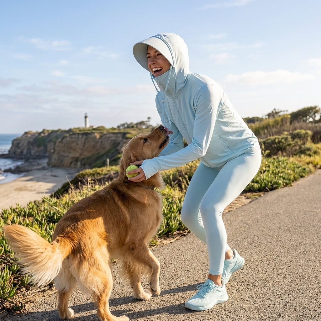 NUGGAL Pet Hair Resistant | Ultimate Women’s Lightweight UV Shield Sun Hoodie