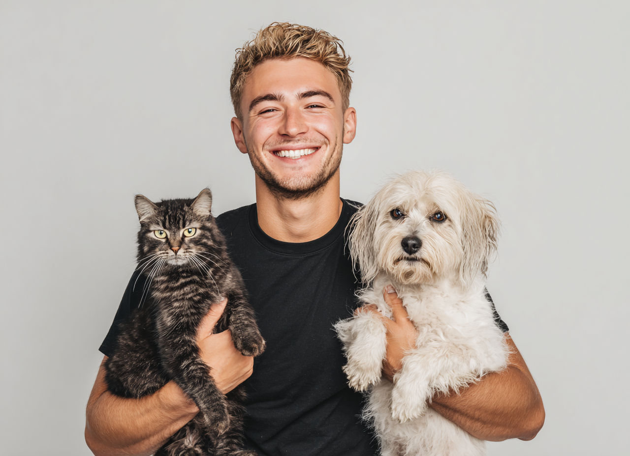 NUGGAL Unisex Pet Hair Resistant Tech T-shirt Classic Black