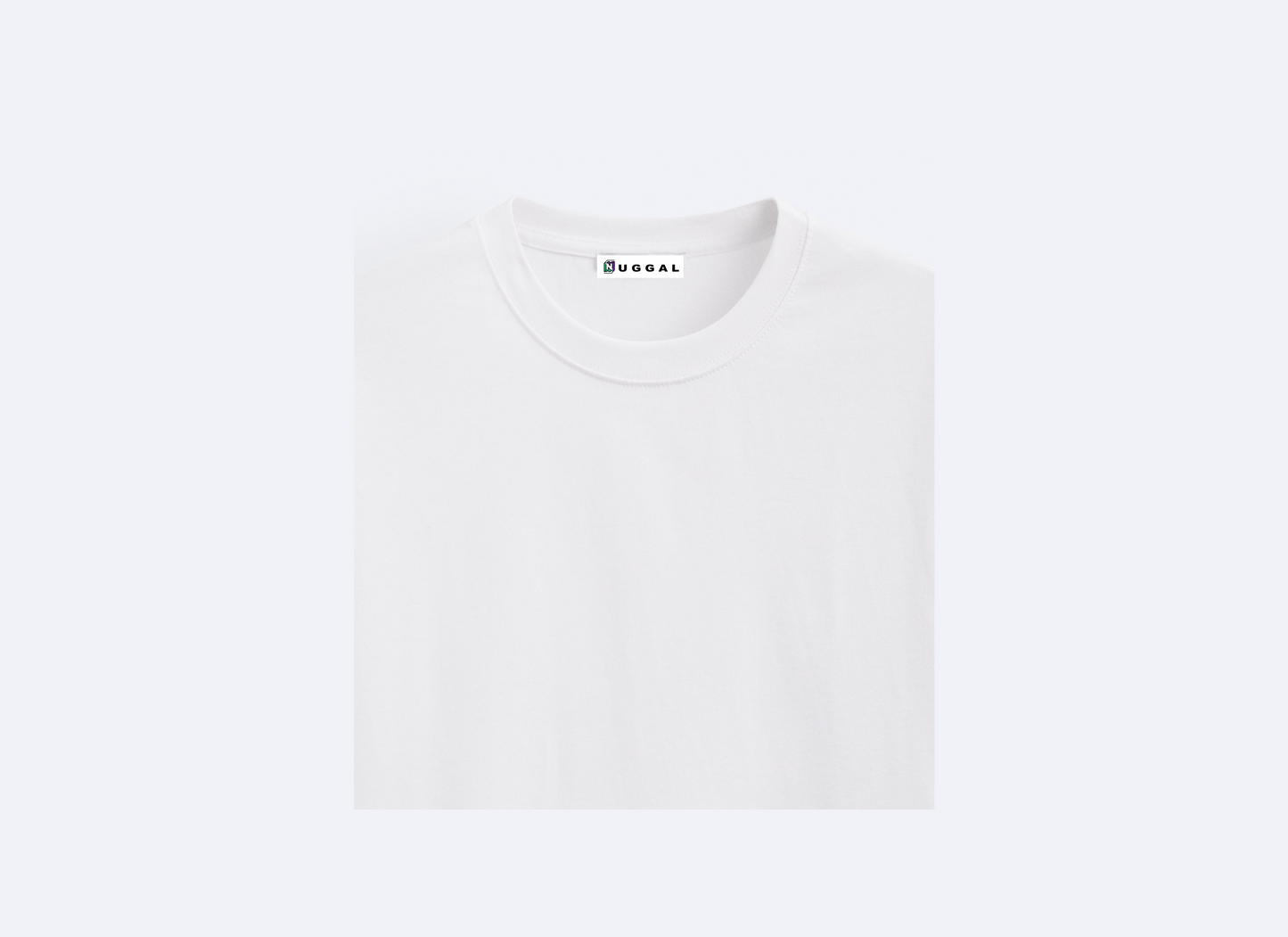 NUGGAL Unisex Pet Hair Resistant Tech T-shirt Classic White