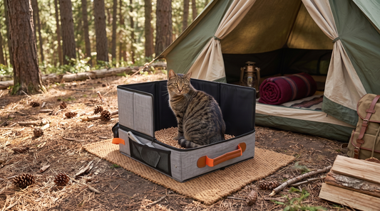 Hit the Road with Your Feline Friend: Introducing the NUGGAL Foldable Travel Cat Litter Box 🐱✈️