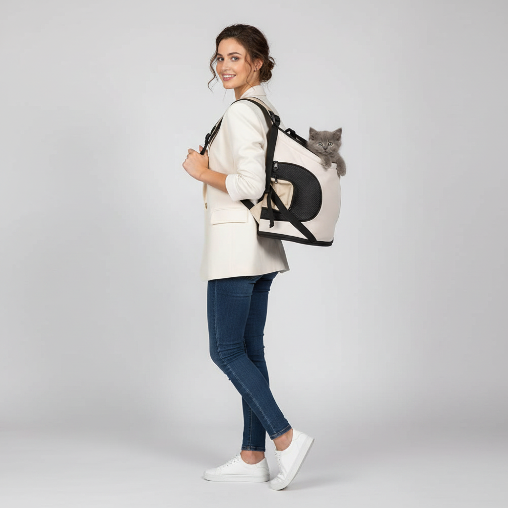 NUGGAL Portable Chest or Back Pet Carrier Backpack for Outdoor Travel and Walking