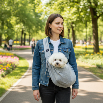 NUGGAL Foldable Crossbody High-Capacity Pet Carrier Bag for Small Dogs & Cats