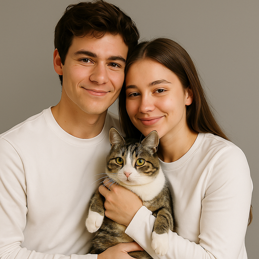 NUGGAL Unisex Pet Hair Resistant Tech T-shirt Long Sleeve Classic White