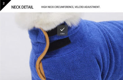NUGGAL Premium Pet Bathrobe & Towel Coat for Full Mobility