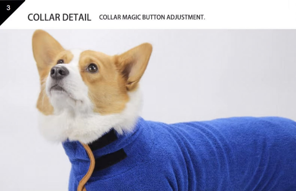 NUGGAL Premium Pet Bathrobe & Towel Coat for Full Mobility