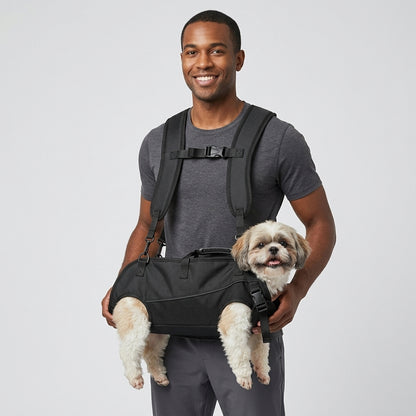 NUGGAL Multi-Functional Airlift Dog Backpack Carrier: Dual-Shoulder Harness & Mobility Aid for Cycling and Outdoors