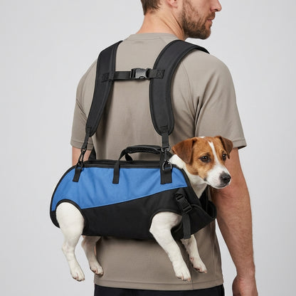 NUGGAL Multi-Functional Airlift Dog Backpack Carrier: Dual-Shoulder Harness & Mobility Aid for Cycling and Outdoors