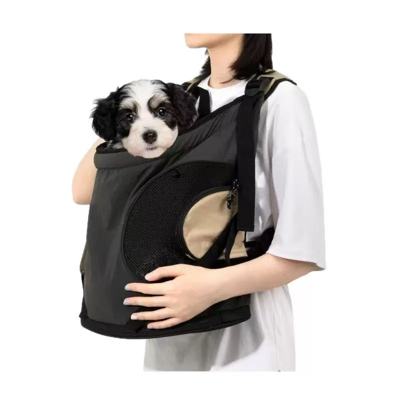 NUGGAL Portable Chest or Back Pet Carrier Backpack for Outdoor Travel and Walking