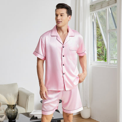 NUGGAL Pet Hair Resistant Men Silken Elegance Loungewear Set