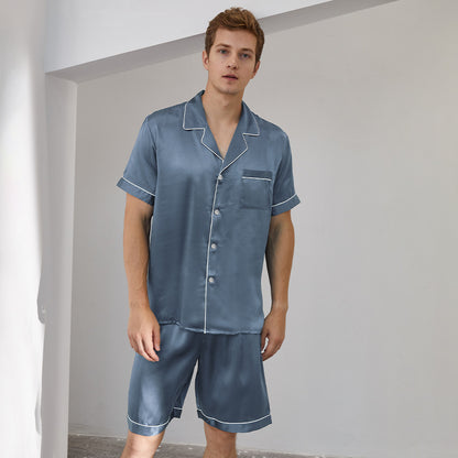 NUGGAL Pet Hair Resistant Men Silken Elegance Loungewear Set