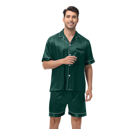 NUGGAL Pet Hair Resistant Men Silken Elegance Loungewear Set