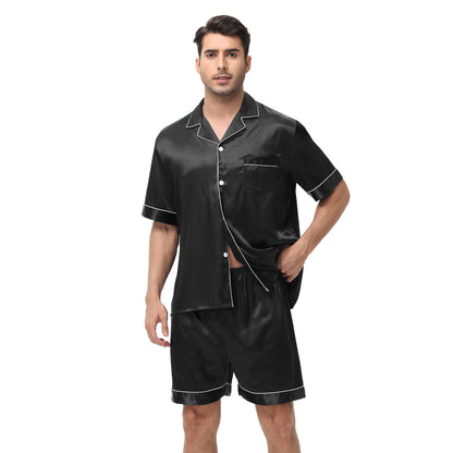 NUGGAL Pet Hair Resistant Men Silken Elegance Loungewear Set