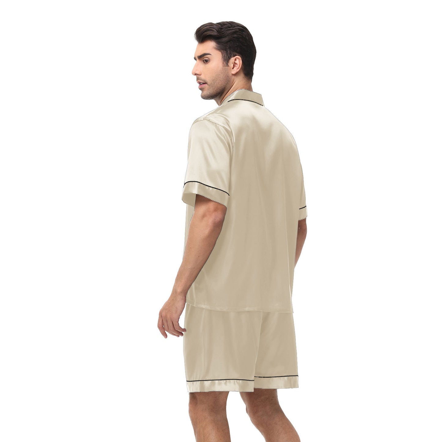NUGGAL Pet Hair Resistant Men Silken Elegance Loungewear Set