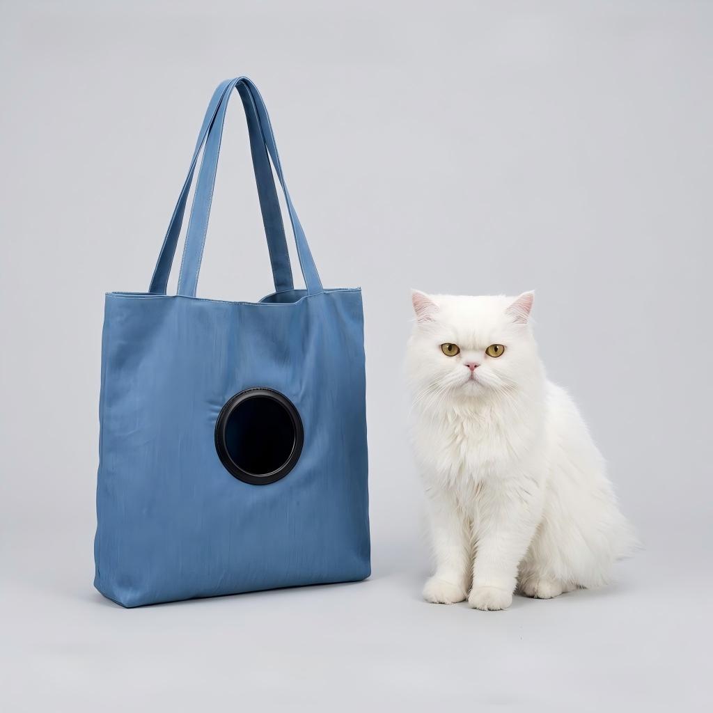 NUGGAL Playful Peek-a-Boo Canvas Pet Carrier Tote