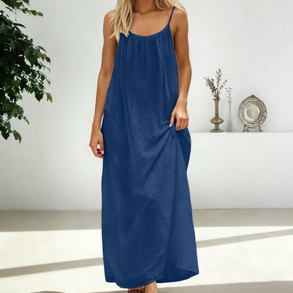 NUGGAL Pet Hair Resistant Open Back Loose Fit Slip Dress