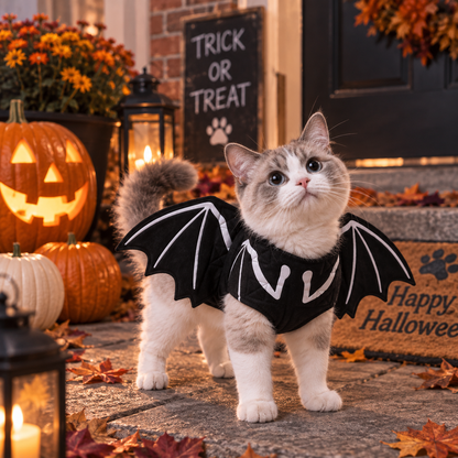 NUGGAL Halloween Bat Wings Costume for Dogs & Cats