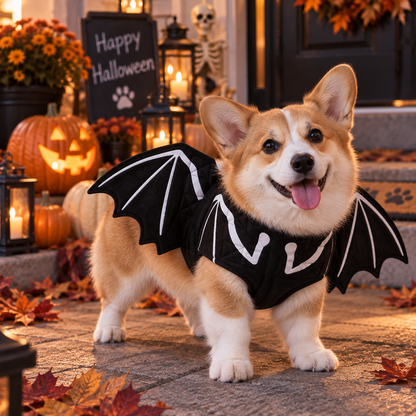 NUGGAL Halloween Bat Wings Costume for Dogs & Cats