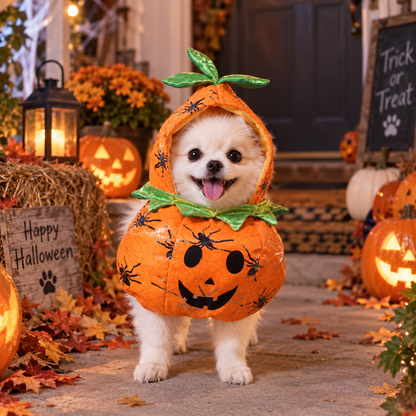 NUGGAL Halloween Pumpkin Pet Costume for Dogs & Cats