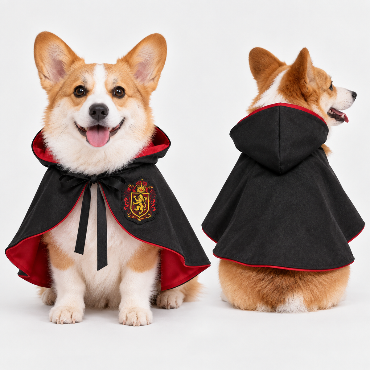 NUGGAL Halloween Wizard Hooded Cape Costume for Dogs & Cats