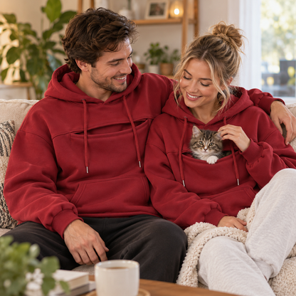 NUGGAL Pet Pouch Hoodie – Cozy Unisex Hoodie with Zippered Pet Carry Pocket