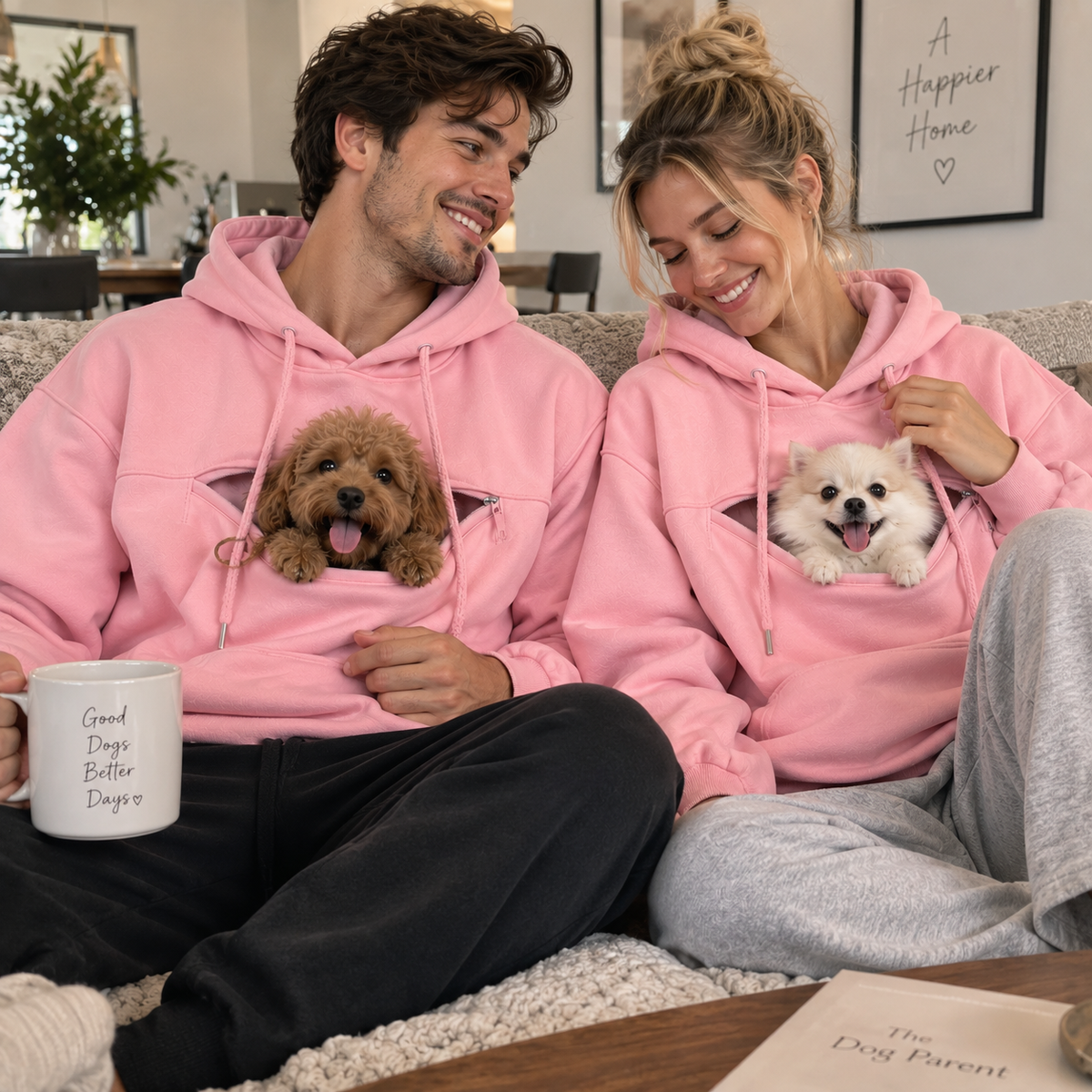 NUGGAL Pet Pouch Hoodie – Cozy Unisex Hoodie with Zippered Pet Carry Pocket