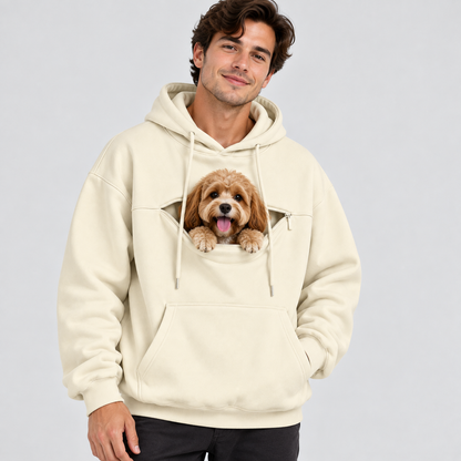 NUGGAL Pet Pouch Hoodie – Cozy Unisex Hoodie with Zippered Pet Carry Pocket