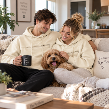 NUGGAL Pet Pouch Hoodie – Cozy Unisex Hoodie with Zippered Pet Carry Pocket
