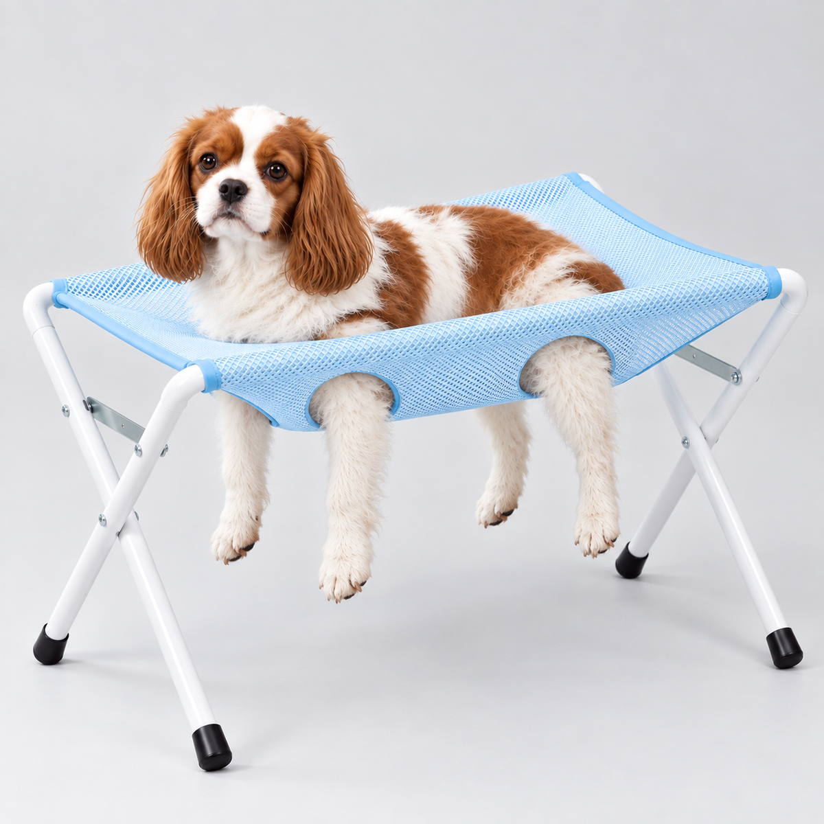 NUGGAL Pet Grooming Hammock Stand – Foldable Mesh Grooming Support for Small Cats & Dogs