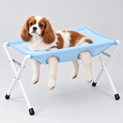 NUGGAL Pet Grooming Hammock Stand – Foldable Mesh Grooming Support for Small Cats & Dogs