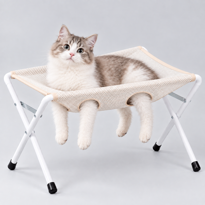 NUGGAL Pet Grooming Hammock Stand – Foldable Mesh Grooming Support for Small Cats & Dogs