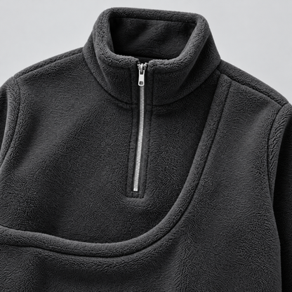 NUGGAL Cozy Fleece Pet Carrier Pullover – Unisex Quarter-Zip Sweatshirt