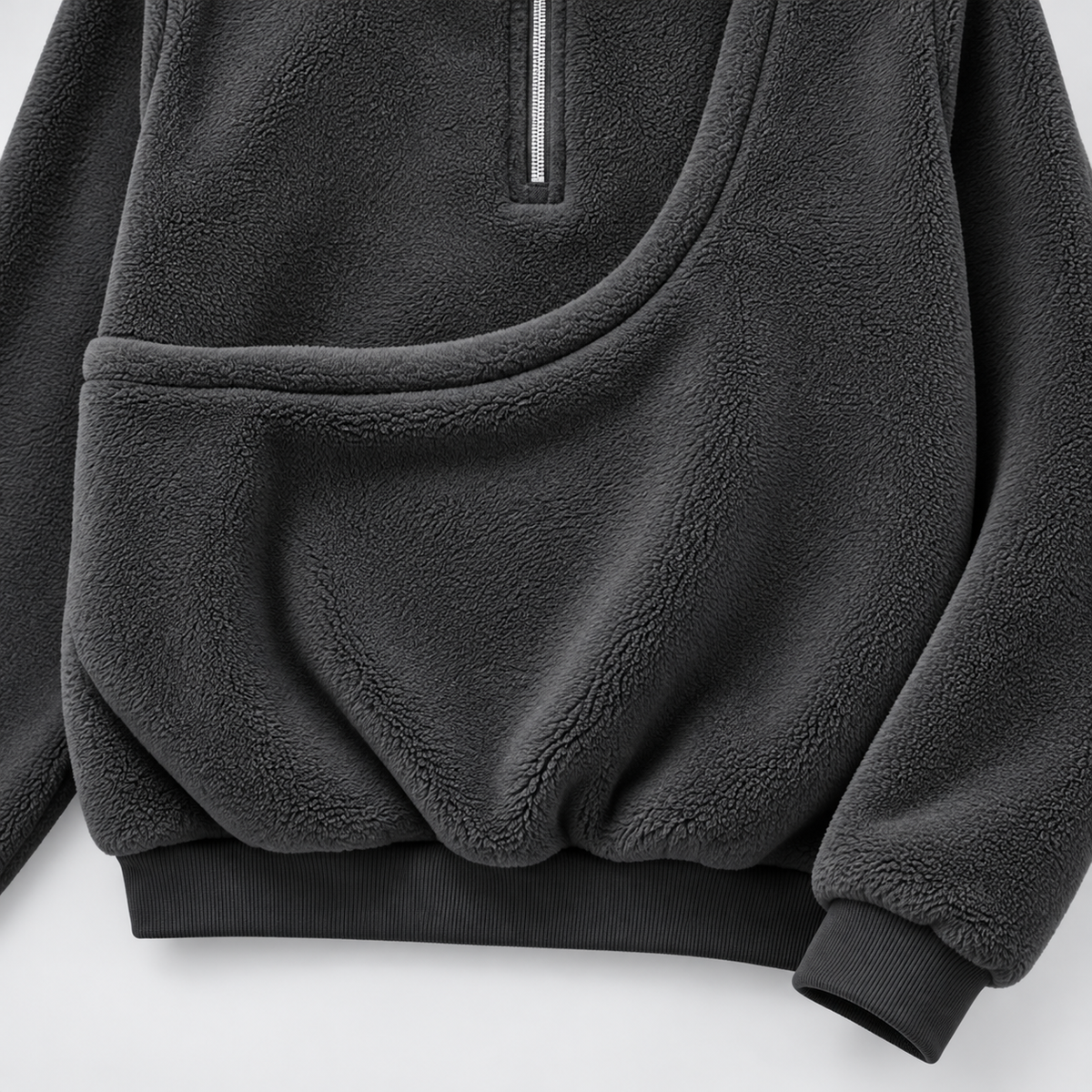 NUGGAL Cozy Fleece Pet Carrier Pullover – Unisex Quarter-Zip Sweatshirt