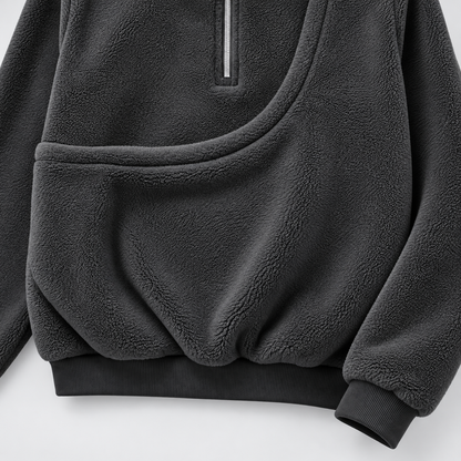 NUGGAL Cozy Fleece Pet Carrier Pullover – Unisex Quarter-Zip Sweatshirt