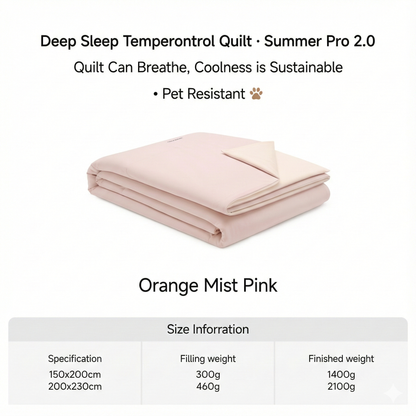 NUGGAL Pet Hair Repellent Cooling Comforter Tangerine Mist