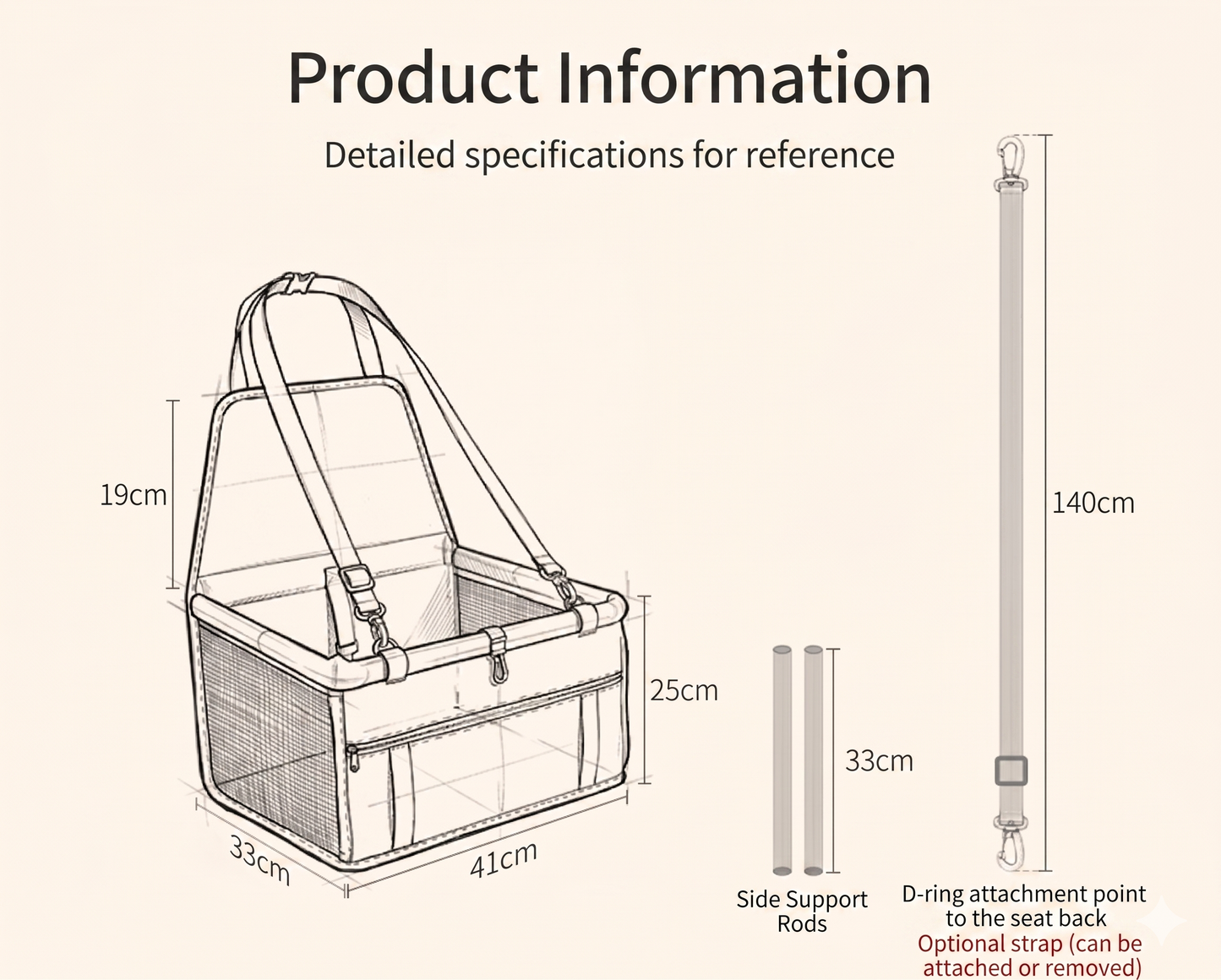 NUGGAL Premium Pet Car Booster Seat & Carrier