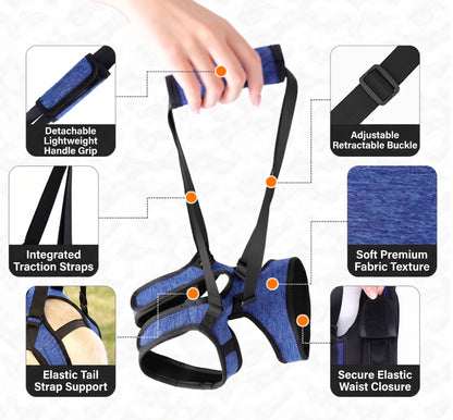 NUGGAL Anti-Slip Dog Hind Leg Lift Harness & Recovery Sling with Corset Design