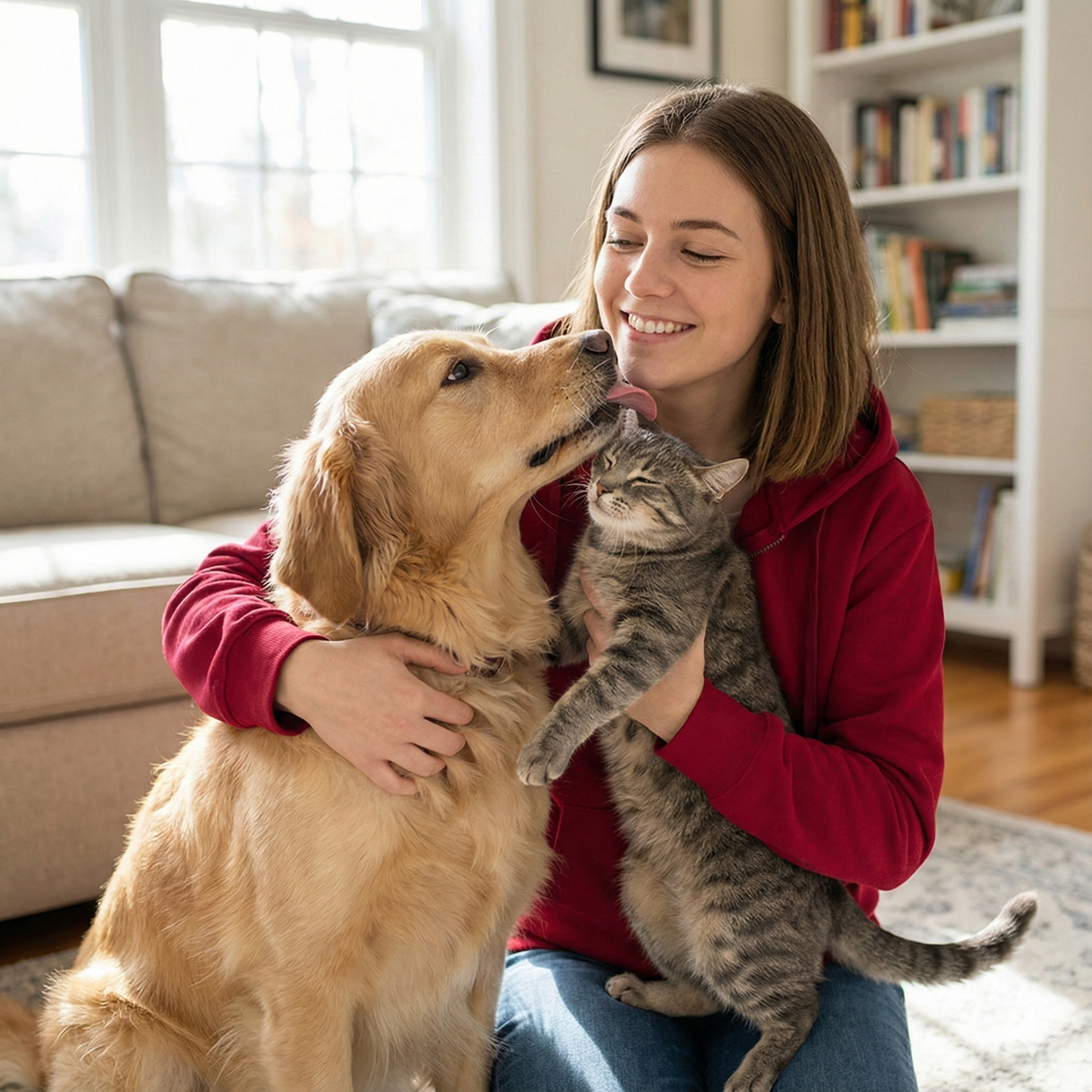 Sweat à capuche technique unisexe NUGGAL résistant aux poils d'animaux