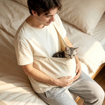 NUGGAL Unisex Pet Hair Resistant Kangaroo Pet Pouch T-shirt: The Ultimate Hands-Free Carrier Tee