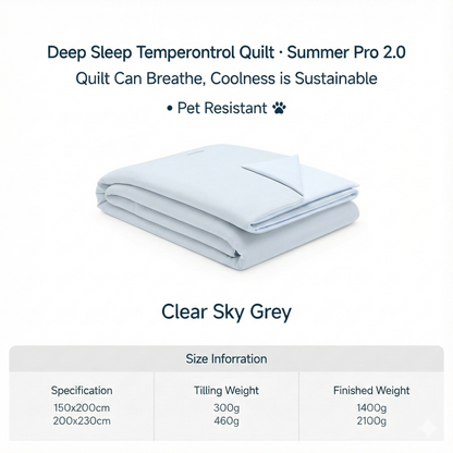 NUGGAL Pet Hair Repellent Cooling Comforter Skyline Grey