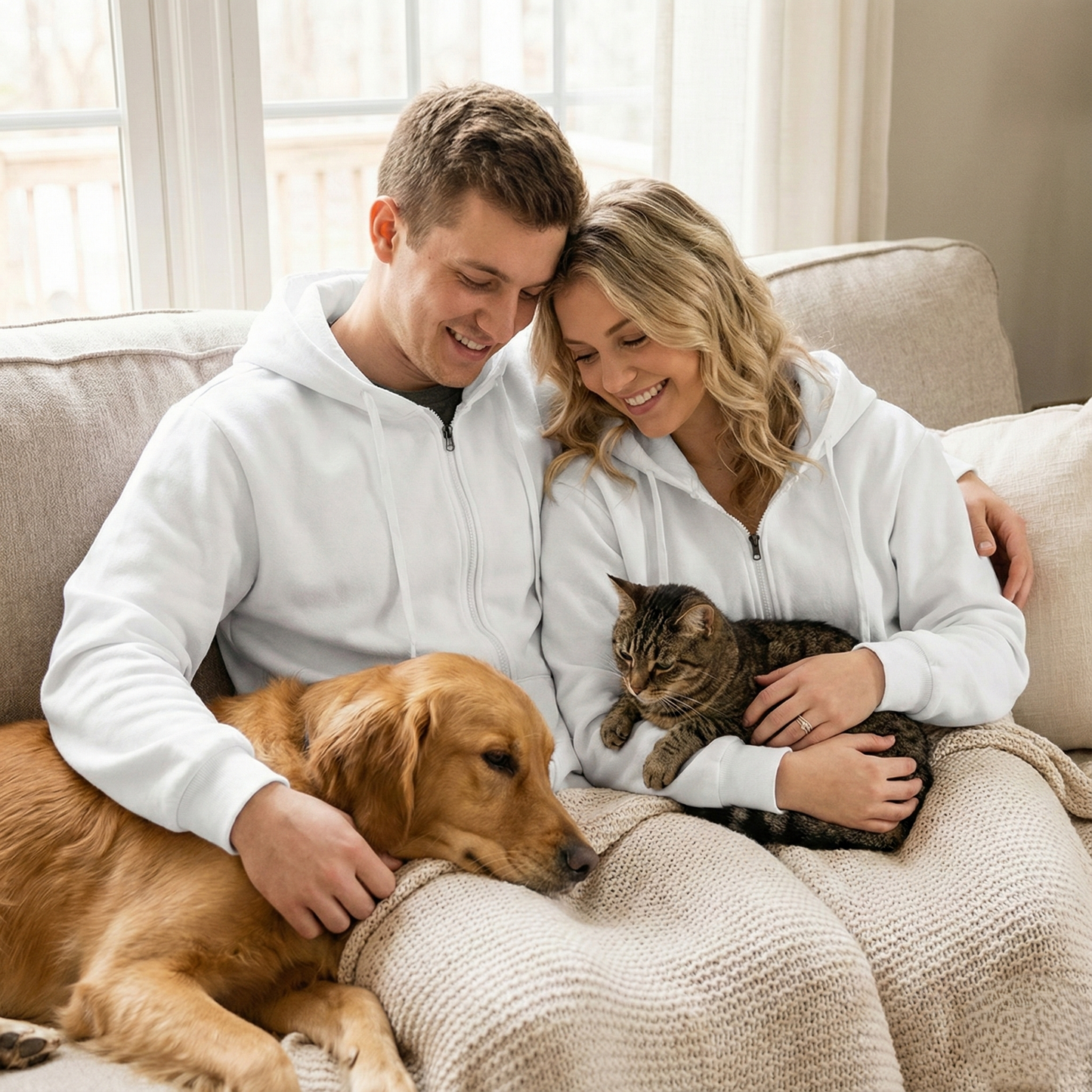 Sweat à capuche technique unisexe NUGGAL résistant aux poils d'animaux