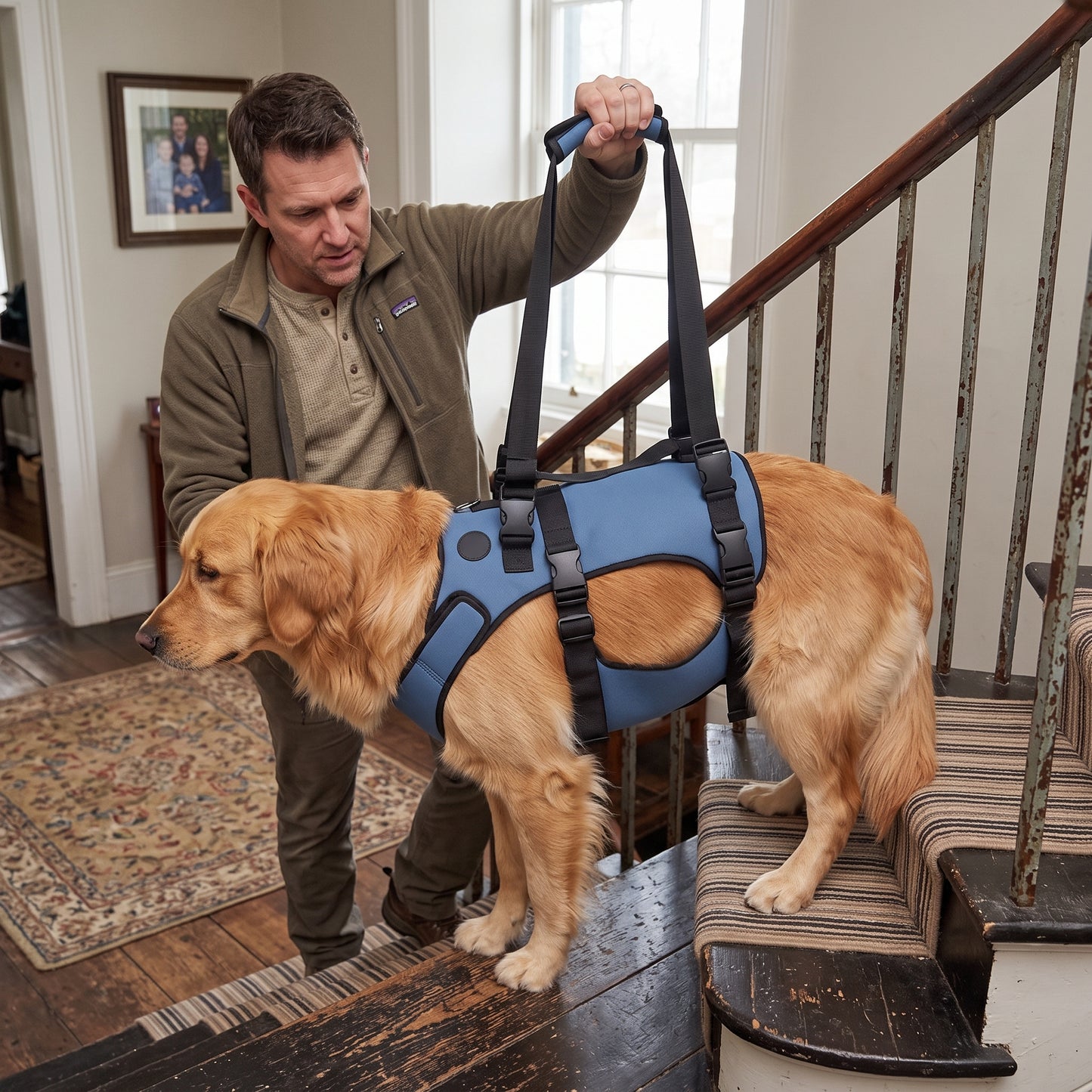 NUGGAL Front-Body Dog Lift Harness & Support Sling – Adjustable Recovery Aid for Elderly Dogs, Arthritis & Leg Support