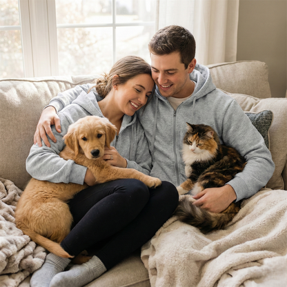 Sweat à capuche technique unisexe NUGGAL résistant aux poils d'animaux